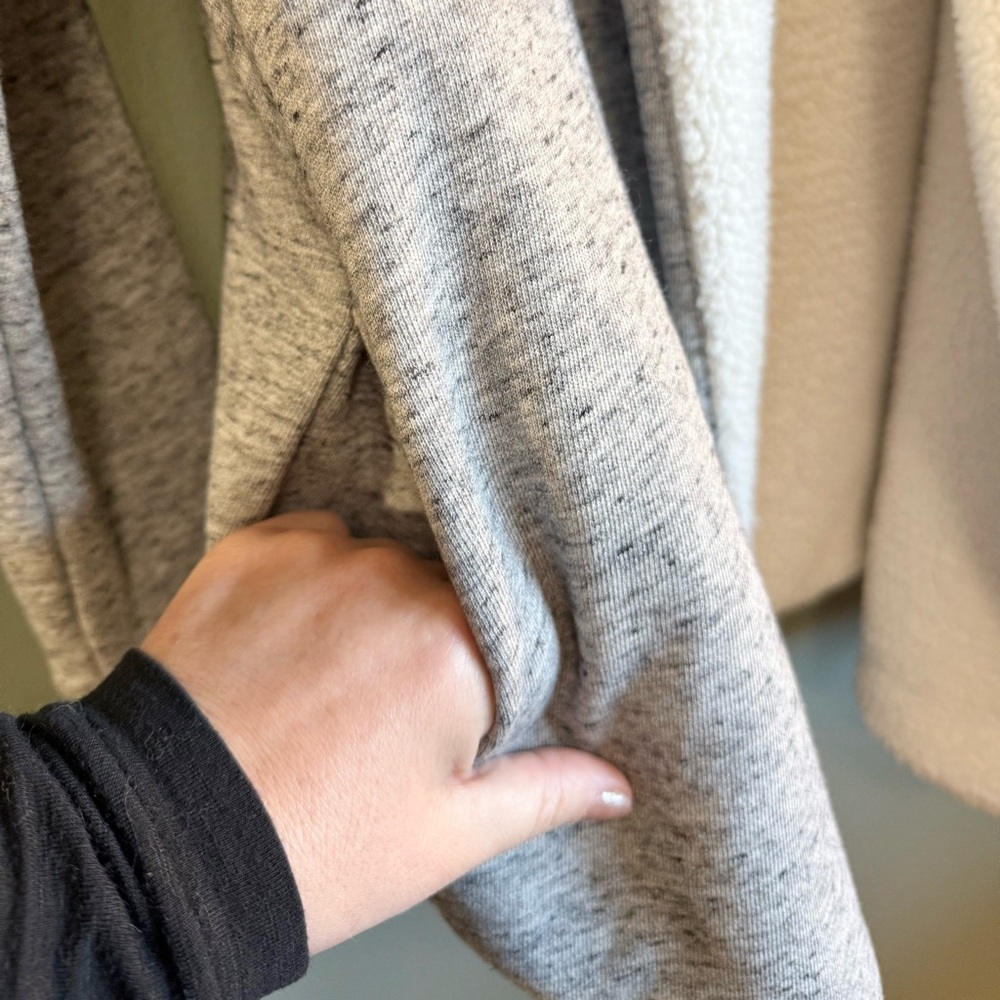 GAP Sherpa Lined Open Sweater Jacket - Picture 8 of 11